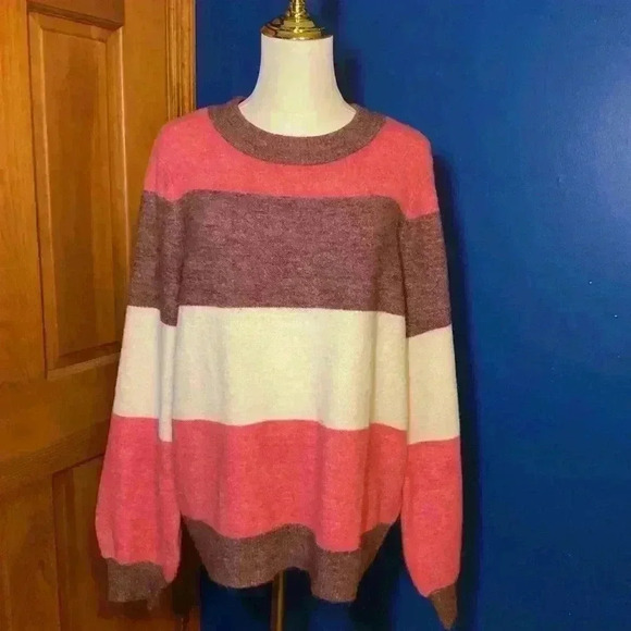 Vero Moda tri colored women’s sweater. Size large - Picture 1 of 8
